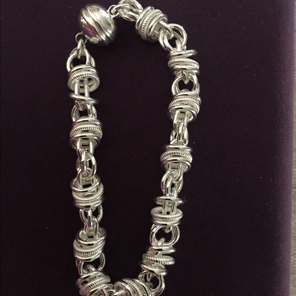 NWOT Sterling Silver Rolo Bracelet 7.5inch 25g - Picture 3 of 5